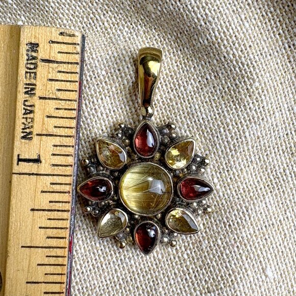 Sajen sterling silver multi-gemstone pendant - Picture 6 of 6